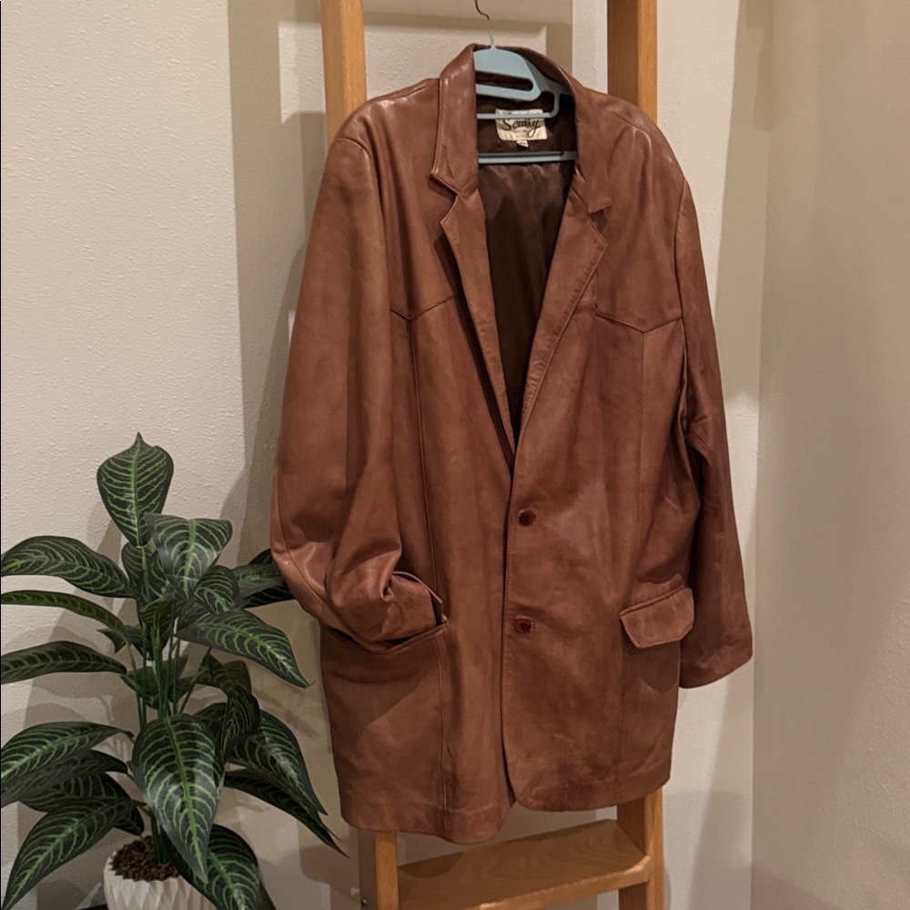 Scully Western Men's Long Size 50 Leather Jacket